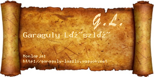 Garaguly László névjegykártya